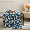 Warm And Cozy Checkerboard Smile Face Microfiber Blanket For Office, Sofa, And Bed Perfect For Nap Time And Decorating