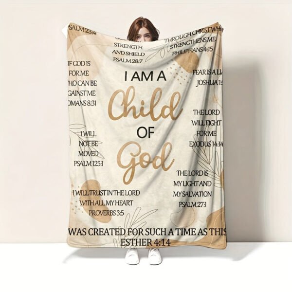 Bible Verse, Thick Flannel Blanket – Soft & Cozy Christian Gift For Women, Religious Text Throw, Faith Inspired Plush Fleece Blanket With Double Sided Comfort, Perfect For Autumn Winter Seasons, Multi Use Super Soft Sheepskin Blanket