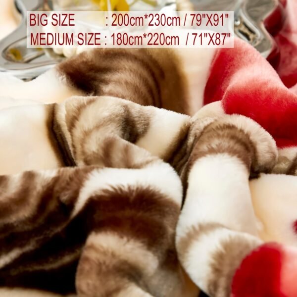 Red, Korean Blanket Winter Blanket King Size, Plush Bed Blanket Queen Size Korean Blanket Durable Ply Reversible, Silky Soft Heavy Blankets For Winter Fleece Blanket