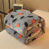 One Leaf Print, Warm And Comfortable Soft Mink Blanket, Throw Blanket, Four Seasons Blanket, Fine Texture, Thick Velvet Feel, Suitable For Sofa, Bed, Car, Office, Camping