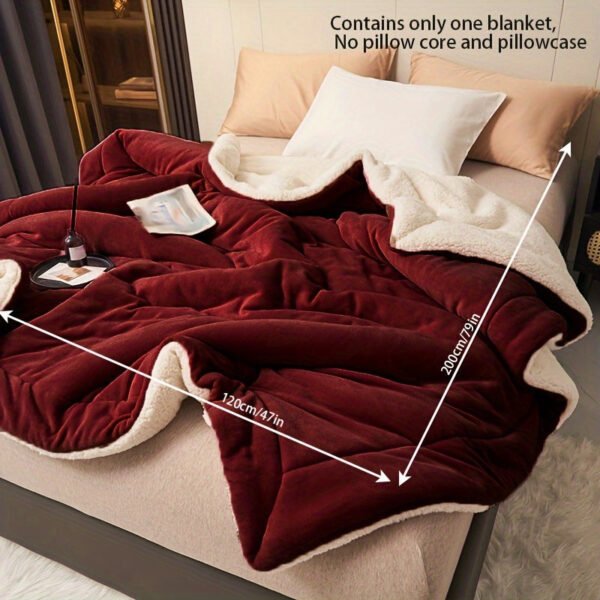 Red Milk Light Beige Sheep' Blanket Soft Cozy Bedspread & Couch, Luxury Bedding Suitable For Bed, Sofa, Or Dorm Machine Washable Contemporary Bed