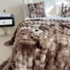 A Synthetic Rabbit Fur Blanket, Featuring Tie Dye Colors And Soft, Warm Bubble Fleece, Suitable For Bedrooms, Guest Rooms, Living Rooms, Student Dorms, Car Sofas, And Travel. This Versatile Blanket Is Perfect For All Seasons.