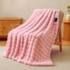 Bubble Heating Blanket | Vintage Style, Machine Washable, Mixed Color, Satin Weave, All Season, Multipurpose Use, Plug Powered,