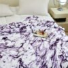 Marble Pattern Flannel Blanket | Contemporary Style, Polyester, Machine Washable, Suitable For All Seasons, Ideal For Bedroom And Living Room Decor