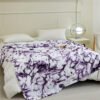 Marble Pattern Flannel Blanket | Contemporary Style, Polyester, Machine Washable, Suitable For All Seasons, Ideal For Bedroom And Living Room Decor