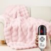 Bubble Heating Blanket | Vintage Style, Machine Washable, Mixed Color, Satin Weave, All Season, Multipurpose Use, Plug Powered,