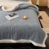 Luxurious Vintage Inspired Double Layer Thick Bed Blanket Soft, Plush Fleece With Taffeta Velvet & Imitative | All Season Comfort | Machine Washable | Milk Velvet Fabric
