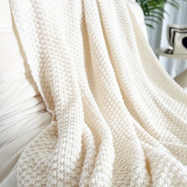 Nordic Style Solid Color Chunky Knitted Blanket, Double Sided Throw Blanket With Tassel, Soft Warm Blanket For Couch, Sofa, Office, Bed, Camping, Car, Travelling For All Season