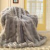 A Solid Color Thick Double Layer Blanket, Suitable For Bed Use, Office, Air Conditioning, Bedding, And Ideal For Travel, Sofa, Bed, And Home Decoration.