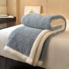 Luxurious Vintage Inspired Double Layer Thick Bed Blanket Soft, Plush Fleece With Taffeta Velvet & Imitative | All Season Comfort | Machine Washable | Milk Velvet Fabric