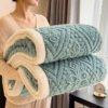 Piece Thick & Ultra Soft Flannel Throw Blanket Cozy, Fashion Design, Plush, Thick, Warm, Versatile, Perfect For Bed, Sofa, Travel Soft, Air Conditioning, Flannel, Blanket, Ideal Christmas Gift