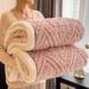 Piece Thick & Ultra Soft Flannel Throw Blanket Cozy, Fashion Design, Plush, Thick, Warm, Versatile, Perfect For Bed, Sofa, Travel Soft, Air Conditioning, Flannel, Blanket, Ideal Christmas Gift