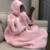 Oversized Hoodie Blanket Wearable Sweatshirt With Ultra Soft, Comfy Snuggle Bedspread For Couch, Bed, Cozy Winter Nights (Machine Washable) Suitable For S &