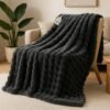 Bubble Heating Blanket | Vintage Style, Machine Washable, Mixed Color, Satin Weave, All Season, Multipurpose Use, Plug Powered,