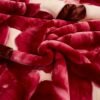 Red, Korean Blanket Winter Blanket King Size, Plush Bed Blanket Queen Size Korean Blanket Durable Ply Reversible, Silky Soft Heavy Blankets For Winter Fleece Blanket