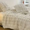 Tuscany Rabbit Fur Short Plush Casual Throw Blanket, A Luxurious High End Sofa Blanket That Is Soft, Warm, And Cozy Like Fur.