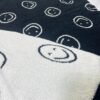 Colorful Smiling Face Blanket, Half Velvet Knitted Blanket, Sofa Nap Blanket, Office Nap Blanket, For Couch Sofa Office Bed Camping Travel, Multi Purpose Gift Blanket For All Season