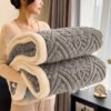 Piece Thick & Ultra Soft Flannel Throw Blanket Cozy, Fashion Design, Plush, Thick, Warm, Versatile, Perfect For Bed, Sofa, Travel Soft, Air Conditioning, Flannel, Blanket, Ideal Christmas Gift