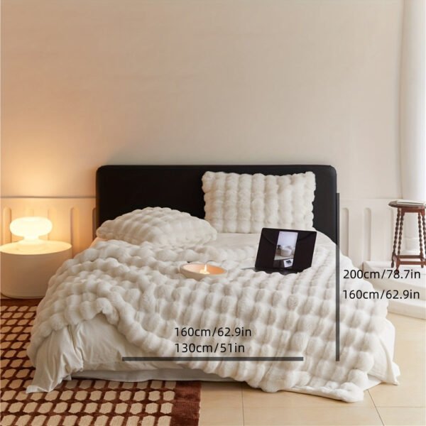 Traditional Style Plush Double Layer All Season Comforter Cozy Fleece Bedspread, Machine Washable Suitable For Ac Use, Travel, Naps & Christmas Gifts % Polyester Bed Cover